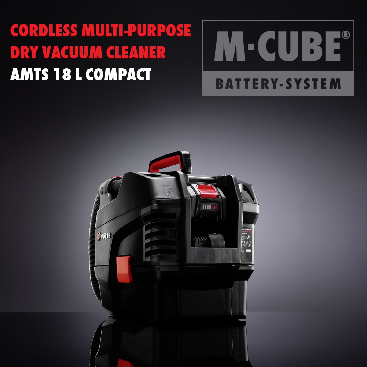 CORDLESS MULTI-PURPOSE DRY VACUUM CLEANER AMTS 18 L COMPACT M-CUBE®