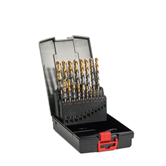 Metric TiN Premium Twist Drill DIN 228 (19 Piece Set)